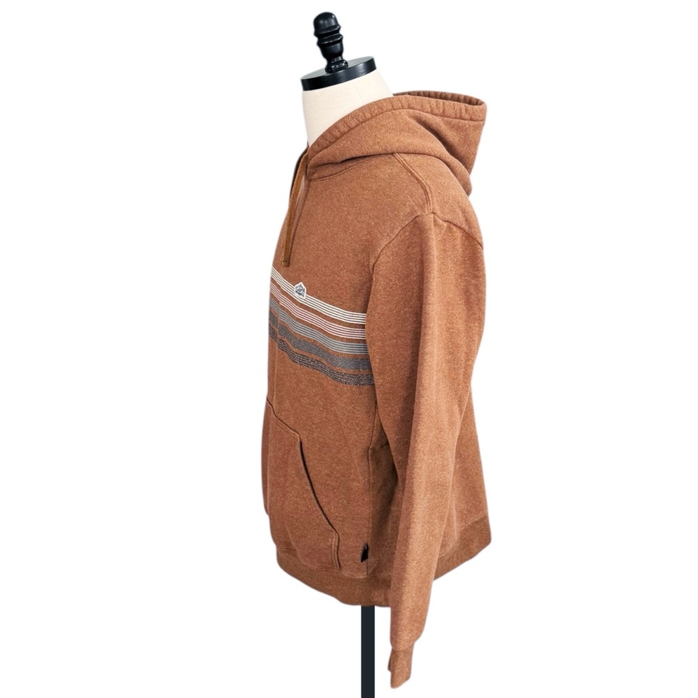 Patagonia Line Logo Ridge Stripe Uprisal Hoodie in Brown | LARGE - Picture 3 of 10